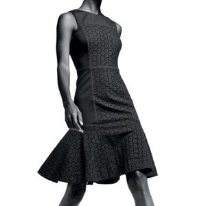 J Crew Collection Paneled Eyelet Fit & Flare Dress